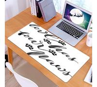 KDWJS Tappetino per mouse XXL Speed Gaming - 90x40 cm - XXL Mousepad - base antiscivolo - migliora la precisione e la velocità - Citazione, lettere scritte a mano in stile acquerello, l'amore ha quat