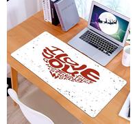 KDWJS Tappetino per mouse XXL Speed Gaming - 90x40 cm - XXL Mousepad - base antiscivolo - migliora la precisione e la velocità - Ti amo di più, ti amo più di ogni altra cosa