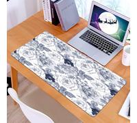 KDWJS Tappetino per mouse XXL Speed Gaming - 90x40 cm - XXL Mousepad - base antiscivolo - migliora la precisione e la velocità - Ti amo, parole internazionali stilizzate di San Valentino sui giornali
