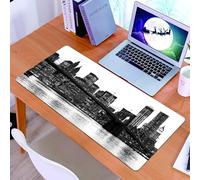 KDWJS Tappetino per mouse XXL Speed Gaming - 90x40 cm - XXL Mousepad - base antiscivolo - migliora la precisione e la velocità - Tramonto sul ponte di Brooklyn con Manhattan, New York, città famosa a