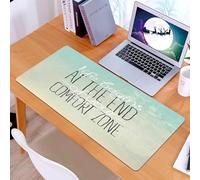 KDWJS Tappetino per mouse XXL Speed Gaming - 90x40 cm - XXL Mousepad - base antiscivolo - migliora la precisione e la velocità - Stile di vita, la vita motivazionale inizia alla fine della tua citazi