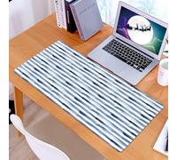 KDWJS Tappetino per mouse XXL Speed Gaming - 90x40 cm - XXL Mousepad - base antiscivolo - migliora la precisione e la velocità - Striscia del porto, striscia di pennello in stile acquerello, simbolo