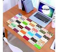 KDWJS Tappetino per mouse XXL Speed Gaming - 90x40 cm - XXL Mousepad - base antiscivolo - migliora la precisione e la velocità - Grande patchwork di motivi diversi Classico tradizionale