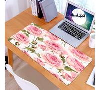 KDWJS Tappetino per mouse XXL Speed Gaming - 90x40 cm - XXL Mousepad - base antiscivolo - migliora la precisione e la velocità - Rose inglesiRose inglesi in stock, Rose