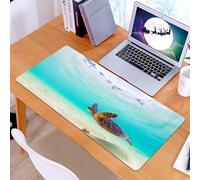 KDWJS Tappetino per mouse XXL Speed Gaming - 90x40 cm - XXL Mousepad - base antiscivolo - migliora la precisione e la velocità - Tartaruga verde hawaiana che naviga nelle calde acque dell'Oceano Paci
