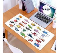 KDWJS Tappetino per mouse XXL Speed Gaming - 90x40 cm - XXL Mousepad - base antiscivolo - migliora la precisione e la velocità - Creature marine bizzarre, ognuna con illustrazioni e nomi unici che ca