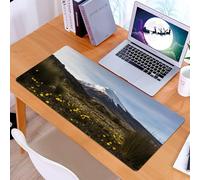 KDWJS Tappetino per mouse XXL Speed Gaming - 90x40 cm - XXL Mousepad - base antiscivolo - migliora la precisione e la velocità - Vulcano, Vulcano Cotopaxi all'alba Passeggiando nella natura selvaggia