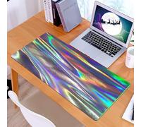 KDWJS Tappetino per mouse XXL Speed Gaming - 90x40 cm - XXL Mousepad - base antiscivolo - migliora la precisione e la velocità - Stampa digitale con motivo a lamina olografica,
