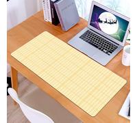 KDWJS Tappetino per mouse XXL Speed Gaming - 90x40 cm - XXL Mousepad - base antiscivolo - migliora la precisione e la velocità - Un classico motivo a scacchi Il fascino infinito del giallo e del bian