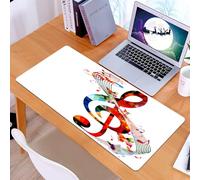 KDWJS Tappetino per mouse XXL Speed Gaming - 90x40 cm - XXL Mousepad - base antiscivolo - migliora la precisione e la velocità - Musica, lavoro con le note musicali Ritmo Canzone Orn