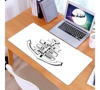 KDWJS Tappetino per mouse XXL Speed Gaming - 90x40 cm - XXL Mousepad - base antiscivolo - migliora la precisione e la velocità - Etichetta vintage disegnata a mano con un'ancora e scritta. L'amore è