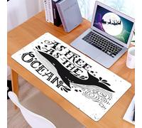 KDWJS Tappetino per mouse XXL Speed Gaming - 90x40 cm - XXL Mousepad - base antiscivolo - migliora la precisione e la velocità - Arte, libera come l'oceano. Illustrazione vintage disegnata a mano con