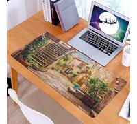 KDWJS Tappetino per mouse XXL Speed Gaming - 90x40 cm - XXL Mousepad - base antiscivolo - migliora la precisione e la velocità - Villaggio Civita di Bagnoregio in Italia - priorità bassa di architett