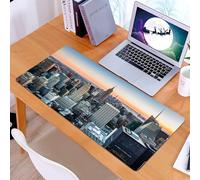 KDWJS Tappetino per mouse XXL Speed Gaming - 90x40 cm - XXL Mousepad - base antiscivolo - migliora la precisione e la velocità - Immagine a tema New York City Wall Art Rose Quartz Manhattan Skyline T