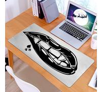 KDWJS Tappetino per mouse XXL Speed Gaming - 90x40 cm - XXL Mousepad - base antiscivolo - migliora la precisione e la velocità - Donna astratta disegnata a mano che si morde le labbra sexy, labbra in