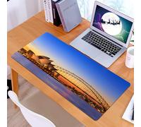 KDWJS Tappetino per mouse XXL Speed Gaming - 90x40 cm - XXL Mousepad - base antiscivolo - migliora la precisione e la velocità - Vista dell'Opera House di Sydney, Australia, al tramonto, Sydney, Aust