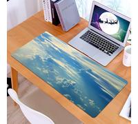 KDWJS Tappetino per mouse XXL Speed Gaming - 90x40 cm - XXL Mousepad - base antiscivolo - migliora la precisione e la velocità - Aria, alba, nebbia, mattina, paesaggio, vista del cielo e delle nuvole