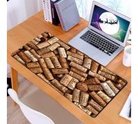 KDWJS Tappetino per mouse XXL Speed Gaming - 90x40 cm - XXL Mousepad - base antiscivolo - migliora la precisione e la velocità - I tappi per vino, vari tipi di tappi con impronte, raccontano storie d