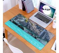 KDWJS Tappetino per mouse XXL Speed Gaming - 90x40 cm - XXL Mousepad - base antiscivolo - migliora la precisione e la velocità - Grotte di marmo del lago General Carrera (Cile)