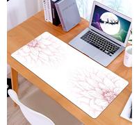 KDWJS Tappetino per mouse XXL Speed Gaming - 90x40 cm - XXL Mousepad - base antiscivolo - migliora la precisione e la velocità - Schizzo di dalia, una coppia di complessi disegni di fiori di dalia ro