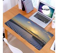 KDWJS Tappetino per mouse XXL Speed Gaming - 90x40 cm - XXL Mousepad - base antiscivolo - migliora la precisione e la velocità - Arredamento italiano, vista su Livorno Italia al tramonto Famosa Terra