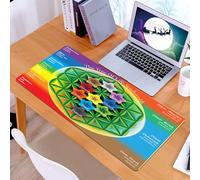 KDWJS Tappetino per mouse XXL Speed Gaming - 90x40 cm - XXL Mousepad - base antiscivolo - migliora la precisione e la velocità - Geometria sacra, variazioni del simbolo del fiore della vita