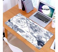 KDWJS Tappetino per mouse XXL Speed Gaming - 90x40 cm - XXL Mousepad - base antiscivolo - migliora la precisione e la velocità - Ti amo, parole internazionali stilizzate di San Valentino sui giornali