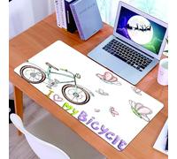 KDWJS Tappetino per mouse XXL Speed Gaming - 90x40 cm - XXL Mousepad - base antiscivolo - migliora la precisione e la velocità - Bicicletta, bicicletta d'epoca disegnata a mano. bici d'epoca scaraboc