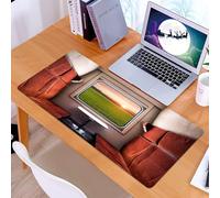 KDWJS Tappetino per mouse XXL Speed Gaming - 90x40 cm - XXL Mousepad - base antiscivolo - migliora la precisione e la velocità - Decorazione della casa, sfondo naturale fresco dal finestrino del comp