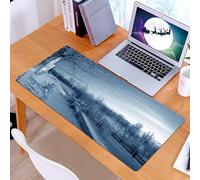 KDWJS Tappetino per mouse XXL Speed Gaming - 90x40 cm - XXL Mousepad - base antiscivolo - migliora la precisione e la velocità - Vista della città di Mozhaisk nella regione di Mosca in una gelida mat