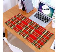 KDWJS Tappetino per mouse XXL Speed Gaming - 90x40 cm - XXL Mousepad - base antiscivolo - migliora la precisione e la velocità - Tar astratto ispirato alla cultura occidentale europea a scacchi rossi