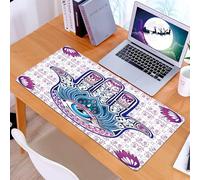 KDWJS Tappetino per mouse XXL Speed Gaming - 90x40 cm - XXL Mousepad - base antiscivolo - migliora la precisione e la velocità - Simbolo Hamsa. Motivo decorativo. L'antico segno della Mano di Fatima.