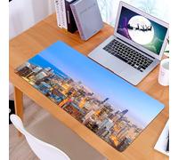 KDWJS Tappetino per mouse XXL Speed Gaming - 90x40 cm - XXL Mousepad - base antiscivolo - migliora la precisione e la velocità - Vista dello skyline di Chicago, gli imponenti edifici della città illu