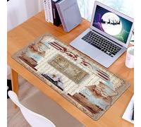 KDWJS Tappetino per mouse XXL Speed Gaming - 90x40 cm - XXL Mousepad - base antiscivolo - migliora la precisione e la velocità - Arazzo degli antichi dei egizi, faraone e geroglifici, la figura sacra