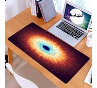 KDWJS Tappetino per mouse XXL Speed Gaming - 90x40 cm - XXL Mousepad - base antiscivolo - migliora la precisione e la velocità - Spazio cosmico, galassia con stelle e buco nero Misterioso