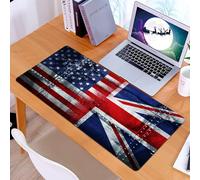 KDWJS Tappetino per mouse XXL Speed Gaming - 90x40 cm - XXL Mousepad - base antiscivolo - migliora la precisione e la velocità - Composizione del tema Union Jack, Alliance Togetherness con bandiere d