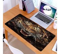 KDWJS Tappetino per mouse XXL Speed Gaming - 90x40 cm - XXL Mousepad - base antiscivolo - migliora la precisione e la velocità - La tigre feroce libera il suo potere primitivo, la tigre maestosa che