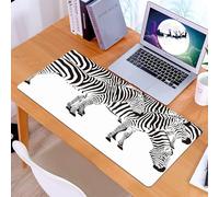 KDWJS Tappetino per mouse XXL Speed Gaming - 90x40 cm - XXL Mousepad - base antiscivolo - migliora la precisione e la velocità - Set di zebre. Collezione di zebre selvatiche in varie posture. Illustr