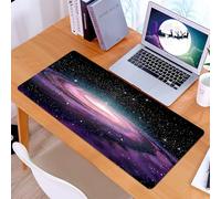 KDWJS Tappetino per mouse XXL Speed Gaming - 90x40 cm - XXL Mousepad - base antiscivolo - migliora la precisione e la velocità - Galassia Galassia a spirale nello spazio Andromeda Nebbia Stelle Polve