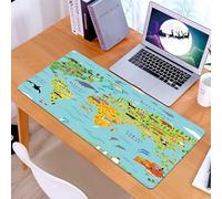 KDWJS Tappetino per mouse XXL Speed Gaming - 90x40 cm - XXL Mousepad - base antiscivolo - migliora la precisione e la velocità - mappa del Nord America con animali - illustrazione vettoriale eps