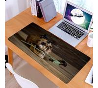 KDWJS Tappetino per mouse XXL Speed Gaming - 90x40 cm - XXL Mousepad - base antiscivolo - migliora la precisione e la velocità - Decorazione gotica, natura morta, teschio e rosa con uno scorpione sul