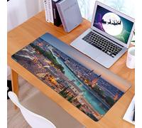 KDWJS Tappetino per mouse XXL Speed Gaming - 90x40 cm - XXL Mousepad - base antiscivolo - migliora la precisione e la velocità - Europeo, Verona Italia durante il tramonto estivo
