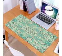 KDWJS Tappetino per mouse XXL Speed Gaming - 90x40 cm - XXL Mousepad - base antiscivolo - migliora la precisione e la velocità - Turchese, Arabo, Islamico, Persiano, Impero Ottomano, Motivo, Turco, I