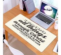 KDWJS Tappetino per mouse XXL Speed Gaming - 90x40 cm - XXL Mousepad - base antiscivolo - migliora la precisione e la velocità - Scritture bibliche, arte cristiana, posso fare ogni cosa in Cristo che