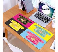 KDWJS Tappetino per mouse XXL Speed Gaming - 90x40 cm - XXL Mousepad - base antiscivolo - migliora la precisione e la velocità - Comunicazione Colorato Disegno Colore Warhol Pop Telefono Andy Funky C