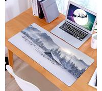 KDWJS Tappetino per mouse XXL Speed Gaming - 90x40 cm - XXL Mousepad - base antiscivolo - migliora la precisione e la velocità - Vecchia fattoria in montagna. Nebbiosa mattina invernale.