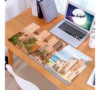 KDWJS Tappetino per mouse XXL Speed Gaming - 90x40 cm - XXL Mousepad - base antiscivolo - migliora la precisione e la velocità - centro storico medievale in Toscana villaggio storico di alta cultura