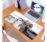KDWJS Tappetino per mouse XXL Speed Gaming - 90x40 cm - XXL Mousepad - base antiscivolo - migliora la precisione e la velocità - Cecchino dell'esercito che prende di mira il tetto durante l'operazion