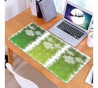 KDWJS Tappetino per mouse XXL Speed Gaming - 90x40 cm - XXL Mousepad - base antiscivolo - migliora la precisione e la velocità - Vecchie figure antiche irlandesi su nastri nei toni del verde, pizzo s