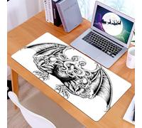 KDWJS Tappetino per mouse XXL Speed Gaming - 90x40 cm - XXL Mousepad - base antiscivolo - migliora la precisione e la velocità - Kraken, mostro di Cthulhu, mostro cosmico immaginario malvagio in stil